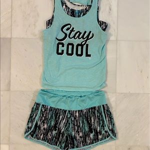 Justice Active shorts and tank set